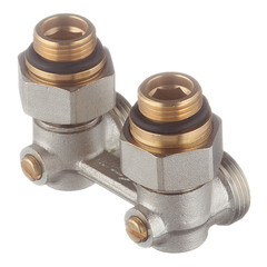 Узел нижнего подключения угловой 1/2 НР(ш) х 3/4 EK для радиатора (024060111/INS201HVAx) - фото 1