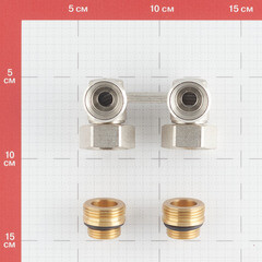 Узел нижнего подключения угловой 1/2 НР(ш) х 3/4 EK для радиатора (024060111/INS201HVAx) - фото 2