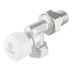Клапан (вентиль) термостатический прямой Stout (SVT-0005-000015) 1/2 НР(ш) х 1/2 ВР(г) для радиатора никелированный