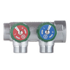 Коллектор Stout 1 ВР(г) х 2 выхода 3/4(ЕК) х 1 НР(ш) регулирующий (SMB-6850-013402) - фото 2