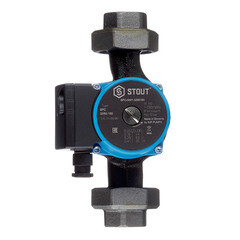 Циркуляционный насос для систем отопления Stout 32/60-180 (SPC-0001-3260180) DN32 подъем 6,5 м 180 мм с гайками