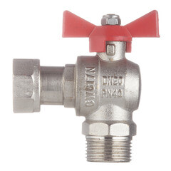 Кран шаровой латунный Valtec Base 3/4 ВР(г) х 3/4 НР(ш) бабочка с накидной гайкой угловой (VT.267.N.0505) - фото 6