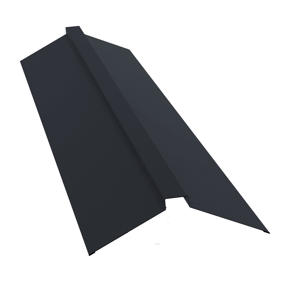 Изображение товара Конек для металлочерепицы 115х30х115 мм 2 м графитово-серый