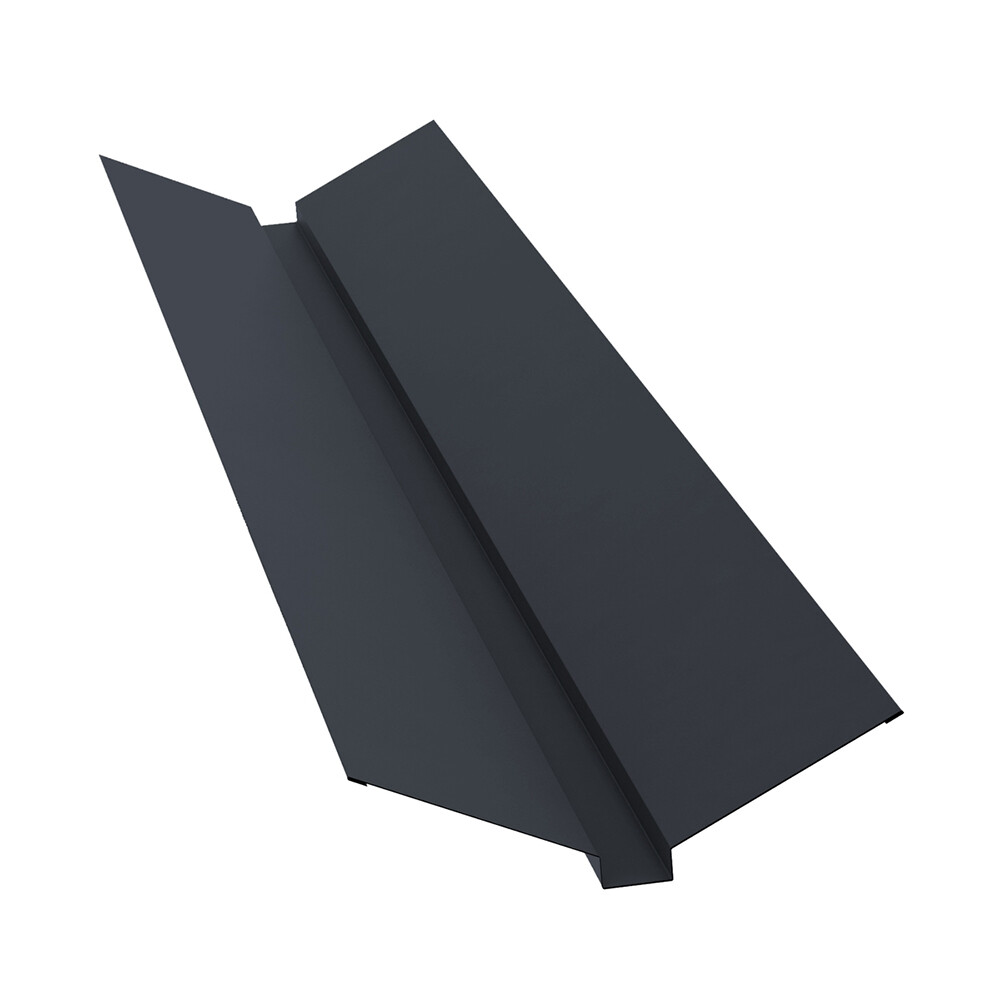 Изображение товара Ендова внешняя для металлочерепицы 115х30х115 мм графитово-серая RAL 7024