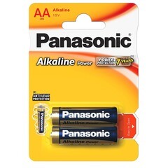 Батарейка Panasonic Alkaline AA пальчиковая LR6 1,5 В (2 шт.)