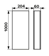Воздуховод плоский пластиковый 60х204 мм 1 м - фото 2