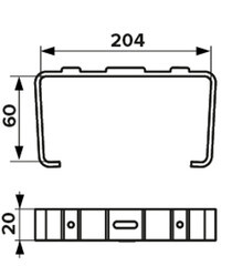 Держатель пластиковый для плоских воздуховодов 60х204 мм - фото 3