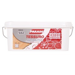 Покрытие декоративное Parade Deco Tessuro S82 с эффектом шелковых нитей белое 5 кг