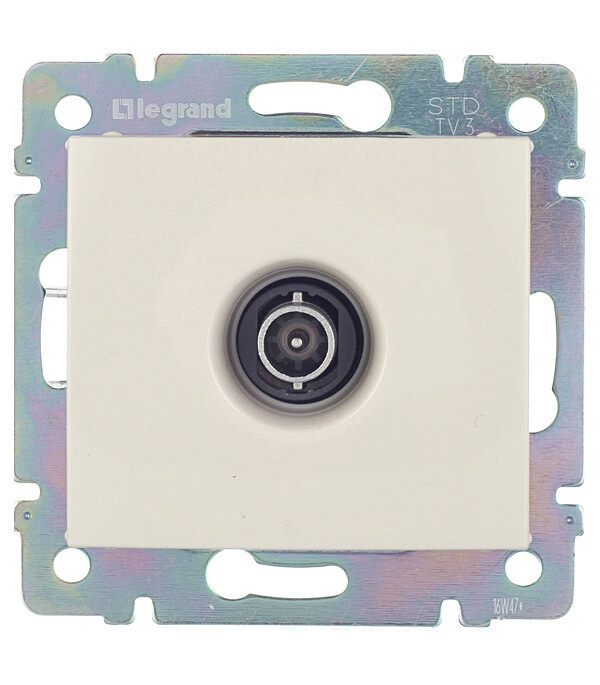 Изображение товара Розетка телевизионная Legrand Valena проходная слоновая кость IP20