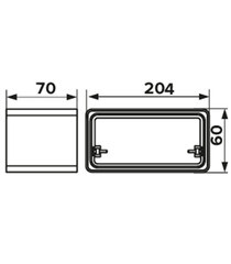 Соединитель прямой пластиковый для плоских воздуховодов 60х204 мм с обратным клапаном - фото 3