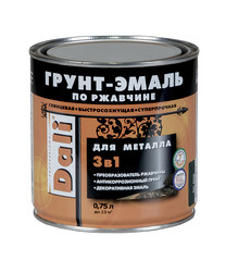 Грунт-эмаль по ржавчине Dali 3в1 синяя 0,75 л