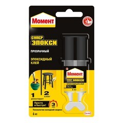 Клей эпоксидный Момент Супер Эпокси прозрачный 6 мл