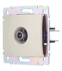 Розетка телевизионная Legrand Valena встраиваемая слоновая кость (695625) - фото 4