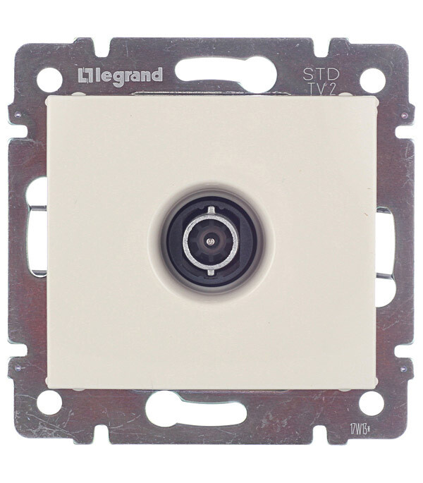 Изображение товара Розетка телевизионная Legrand Valena встраиваемая слоновая кость (695617)