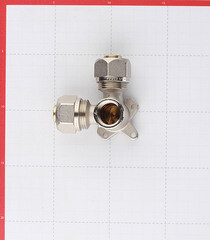 Водорозетка Tiemme двухплоскостная 20 обж(ц) х 1/2 ВР(г) (1600106) - фото 6