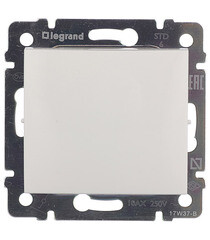 Переключатель Legrand Valena одноклавишный встраиваемый белый проходной (694262) - фото 1