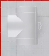 Тройник для круглых воздуховодов Era пластиковый d125 мм 90° - фото 3