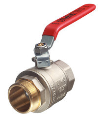 Изображение товара Кран шаровой латунный Valtec Base 1 1/2 ВР(г) х 1 1/2 НР(ш) ручка прямой (VT.215.N.08)