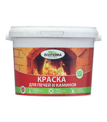 Краска для печей Ecoterra красно-коричневая 2.5 кг