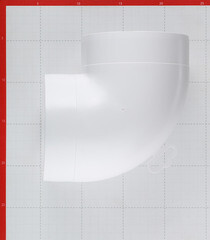 Колено для круглых воздуховодов Era пластиковое d125 мм 90° - фото 2