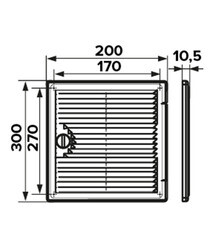 Люк ревизионный Era Декофот пластиковый 200х300 мм накладной с решеткой - фото 5