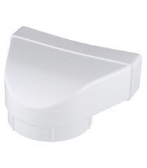 Соединитель угловой пластиковый для плоских воздуховодов 60х204 мм 90° с круглыми d125 мм фланцевое соединение - фото 4