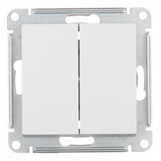 Переключатель Systeme Electric AtlasDesign двухклавишный встраиваемый белый (ATN000165)