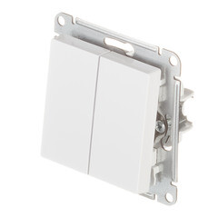 Переключатель Systeme Electric AtlasDesign двухклавишный встраиваемый белый (ATN000165) - фото 3