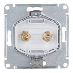 Розетка аудио Systeme Electric AtlasDesign встраиваемая белая (ATN000187) - фото 4