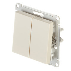 Переключатель Systeme Electric AtlasDesign двухклавишный встраиваемый бежевый (ATN000265) - фото 3