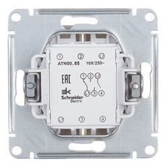 Переключатель Systeme Electric AtlasDesign двухклавишный встраиваемый бежевый (ATN000265) - фото 2