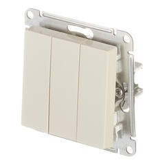 Выключатель Systeme Electric AtlasDesign трехклавишный встраиваемый бежевый (ATN000231) - фото 2