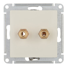 Розетка аудио Systeme Electric AtlasDesign встраиваемая бежевая (ATN000287)