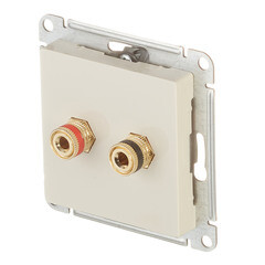 Розетка аудио Systeme Electric AtlasDesign встраиваемая бежевая (ATN000287) - фото 4