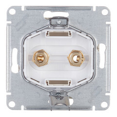 Розетка аудио Systeme Electric AtlasDesign встраиваемая бежевая (ATN000287) - фото 3