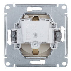 Розетка Systeme Electric AtlasDesign встраиваемая бежевая со шторками с крышкой (ATN000246) - фото 4