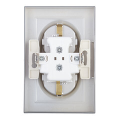 Розетка Systeme Electric AtlasDesign встраиваемая алюминий со шторками (ATN000326) - фото 3