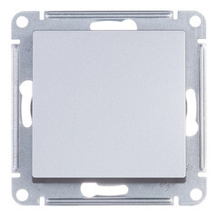Изображение товара Переключатель Systeme Electric AtlasDesign одноклавишный встраиваемый алюминий (ATN000371)