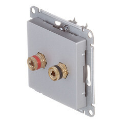 Розетка аудио Systeme Electric AtlasDesign встраиваемая алюминий (ATN000387) - фото 2