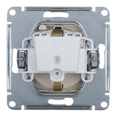 Розетка Systeme Electric AtlasDesign встраиваемая алюминий со шторками с крышкой (ATN000346) - фото 3