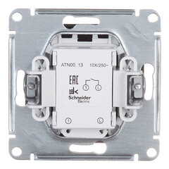 Выключатель Systeme Electric AtlasDesign одноклавишный встраиваемый карбон с подсветкой (ATN001013) - фото 4