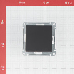 Переключатель Systeme Electric AtlasDesign одноклавишный встраиваемый карбон (ATN001061) - фото 2