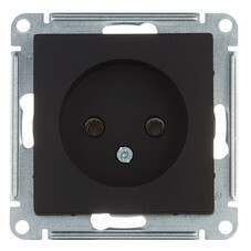 Розетка Systeme Electric AtlasDesign встраиваемая карбон (ATN001041)