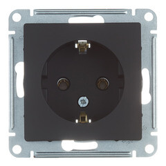 Розетка Systeme Electric AtlasDesign встраиваемая карбон (ATN001043) - фото 1