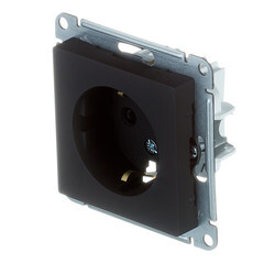 Розетка Systeme Electric AtlasDesign встраиваемая карбон со шторками (ATN001045) - фото 4