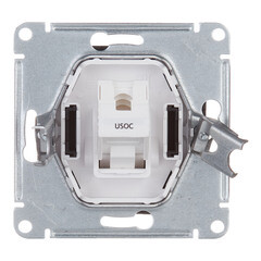 Розетка телефонная Systeme Electric AtlasDesign встраиваемая карбон RJ11 (ATN001081) - фото 3