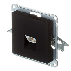 Розетка компьютерная Systeme Electric AtlasDesign встраиваемая карбон RJ45 (ATN001083) - фото 4