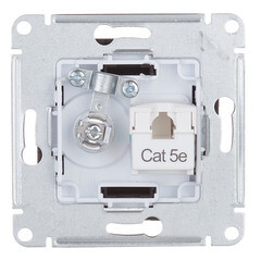 Розетка телевизионная/ компьютерная Systeme Electric AtlasDesign встраиваемая карбон TV/ RJ45 (ATN001089) - фото 3