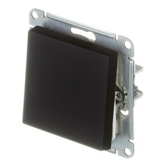 Переключатель Systeme Electric AtlasDesign Aqua одноклавишный встраиваемый карбон (ATN441061) - фото 2