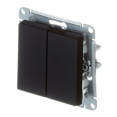 Переключатель Systeme Electric AtlasDesign двухклавишный встраиваемый карбон (ATN001065) - фото 4